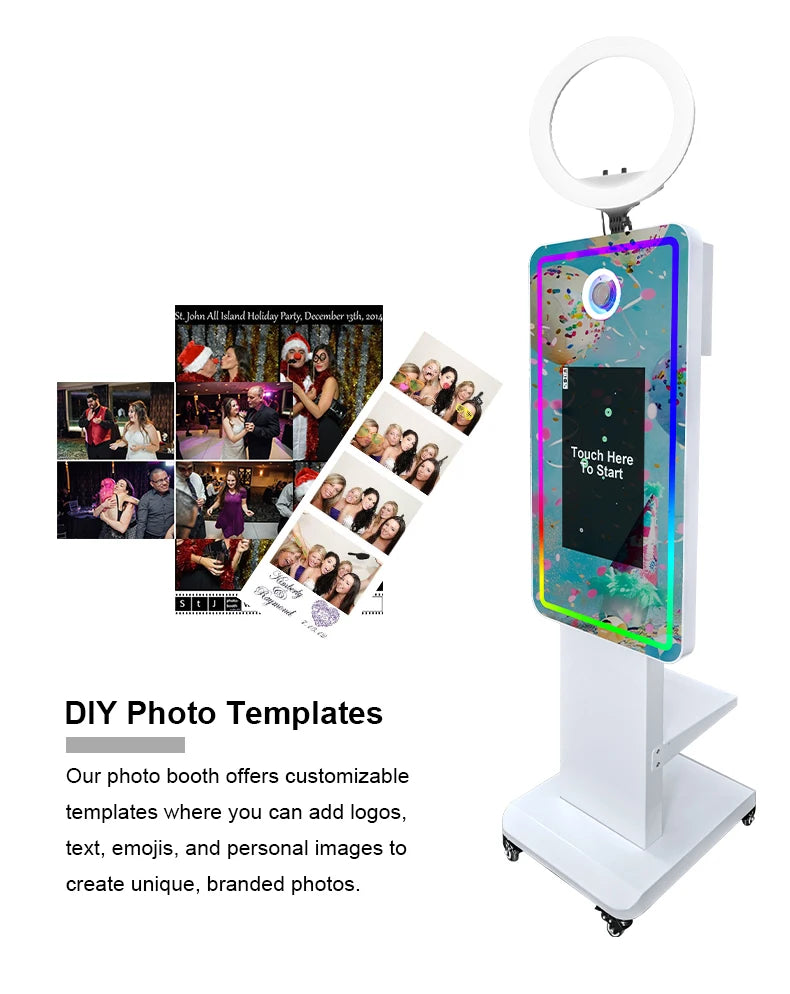 Magic Mirror Photobooth Machine LCD Touch Screen Wedding Party DSLR Selfie Photo Booth with Free Software