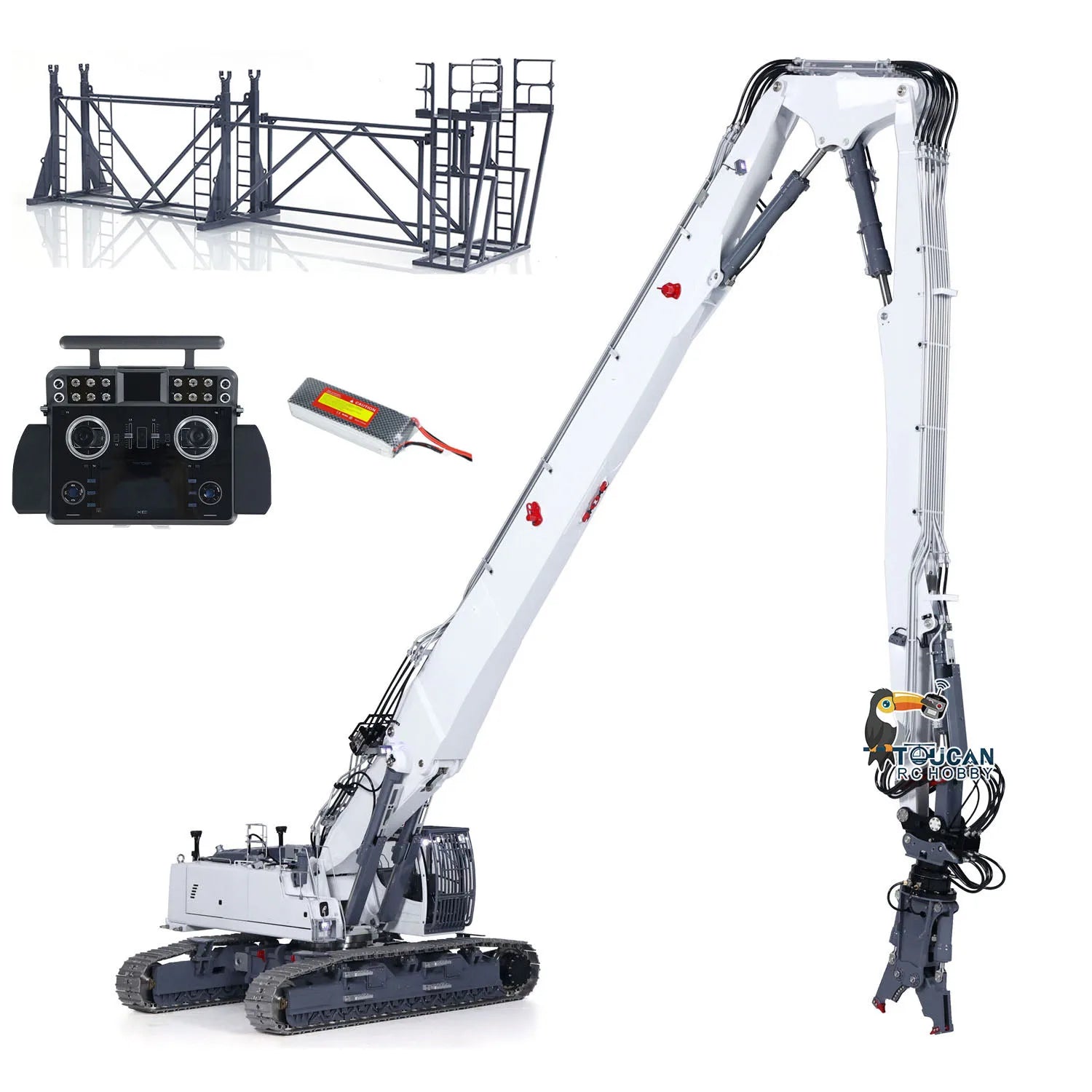 LESU 1/14 R960 RTR RC Full Hydraulic Demolition Excavator Radio Control Digger Frsky XE TOUCAN Radio Truck Vehicle Car Model Toy