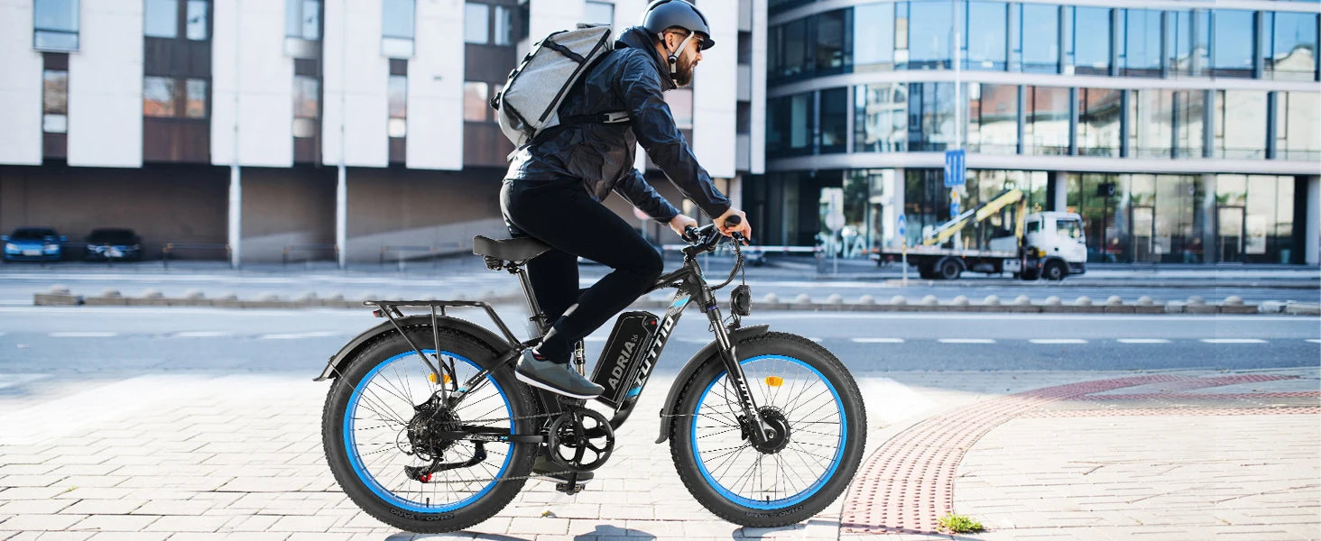 26 Dual Motor Electric Bike for Adults, 5000W Peak 210NM 40-46MPH Fast E-Bike, 52V 25AH Motorcycle, 32-90 Miles, 26