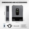 DATOUBOSS 12KW 240V Solar Hybrid Inverter Phase-Split UPS Uninterruptible Power Supply Off-Grid Mode Available for U.S. Market