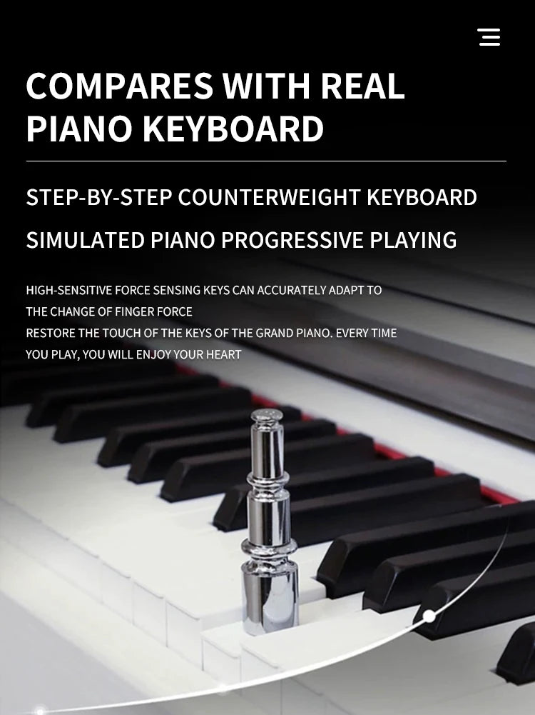 Piano Keyboard 88 Keys Digital Studio Keyboard Professional Piano Usb 88 Key Piano For Sale Electronic Musical Instrument