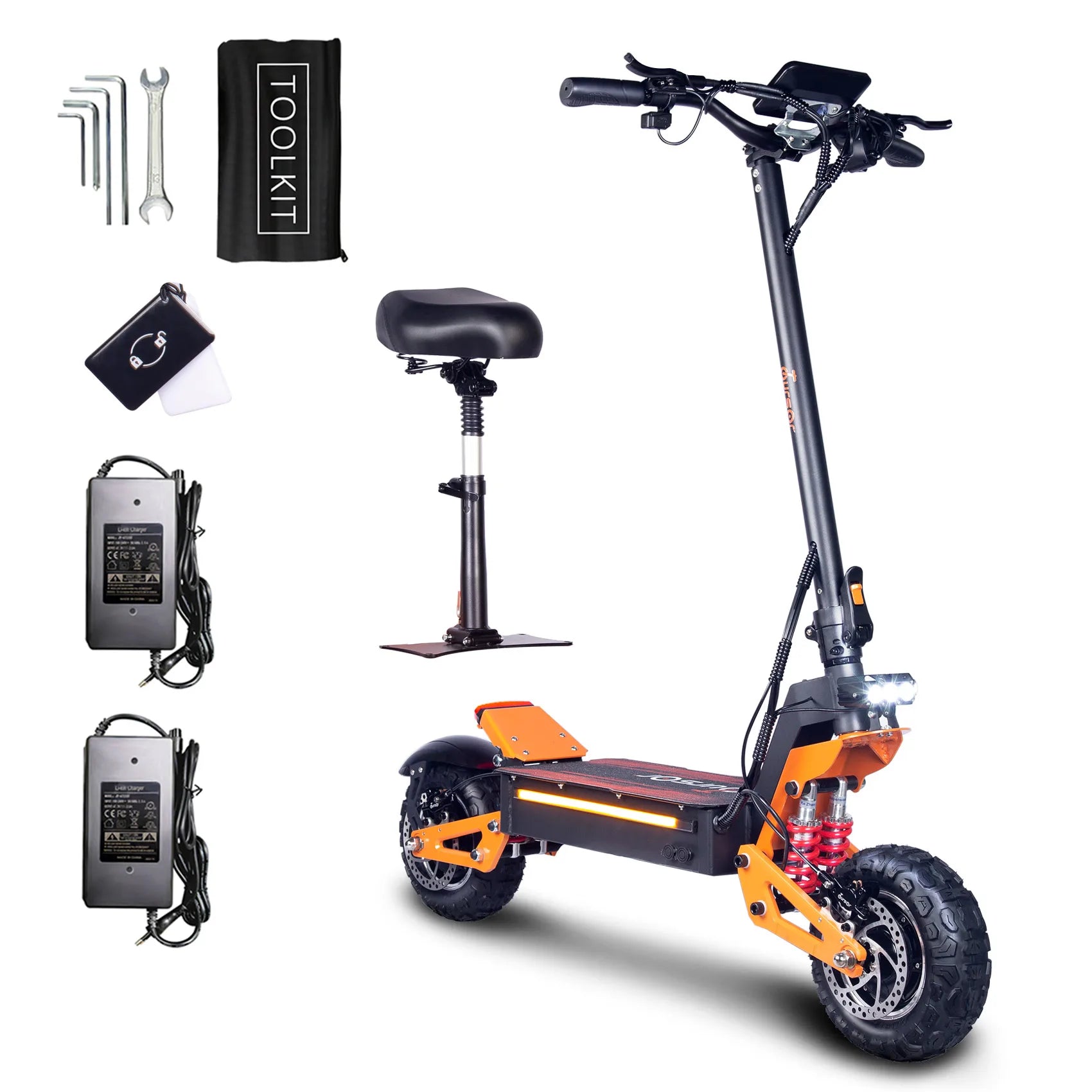 11-Inch Off-Road Tires Foldable Dual Suspension 6000W 60V Motor 38AH High Speed 85km/H IP55 Waterproof Electric Scooter for