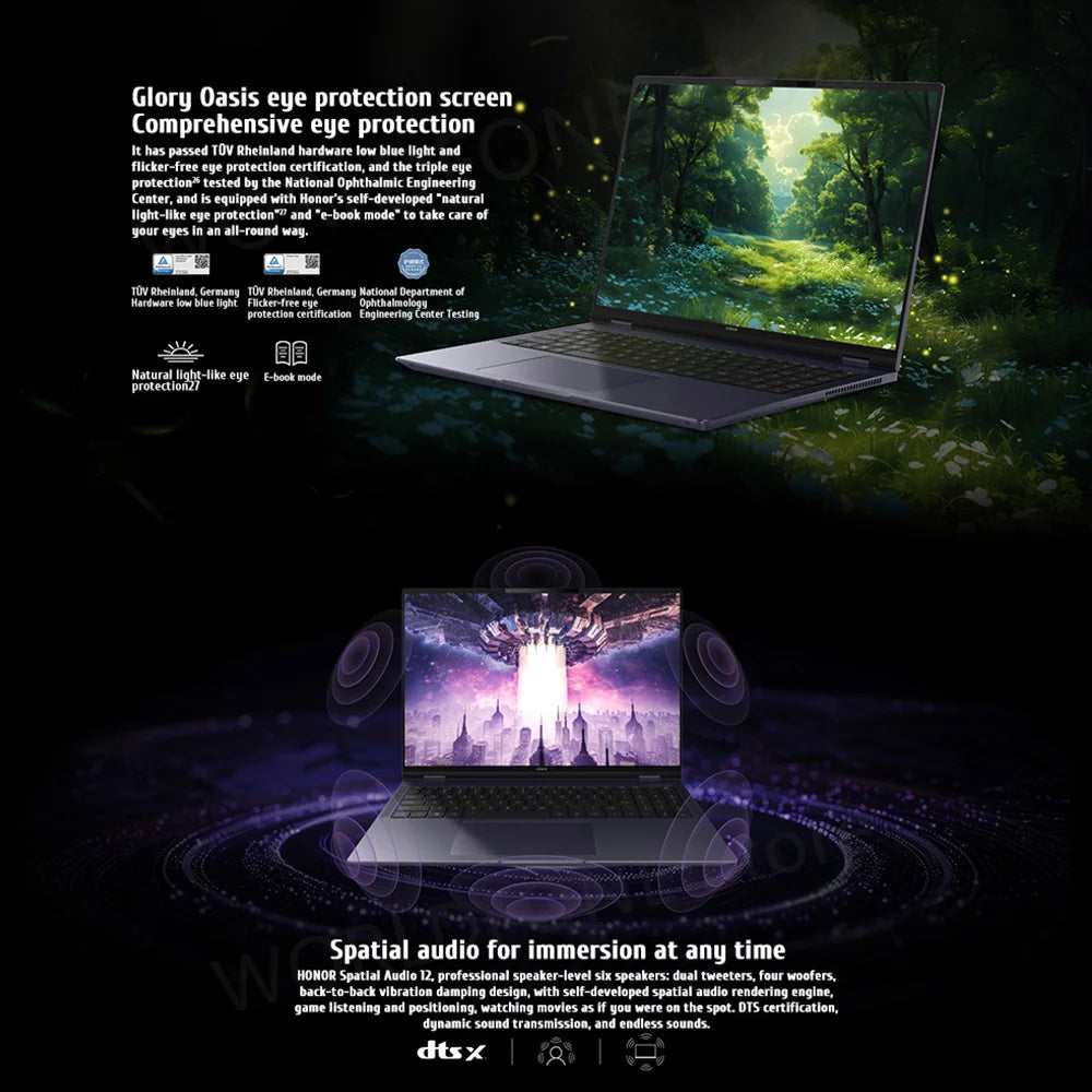 HONOR MagicBook Pro 16 HUNTER Gaming E-Sports Laptop Ultra5/Ultra7 24G/32GB 1TB RTX4060 165Hz 3K Screen Notebook IPS 16" PC