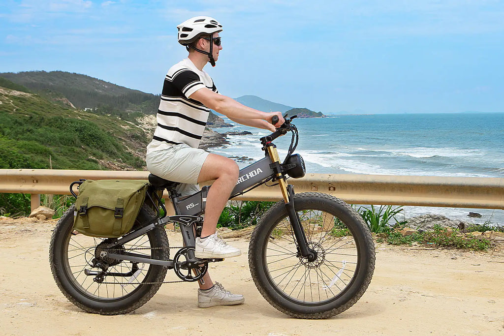 New 26" Electric Foldable Bike 1000W E-Bike 48V 40AH Bicycle  28mph Fat Tyre