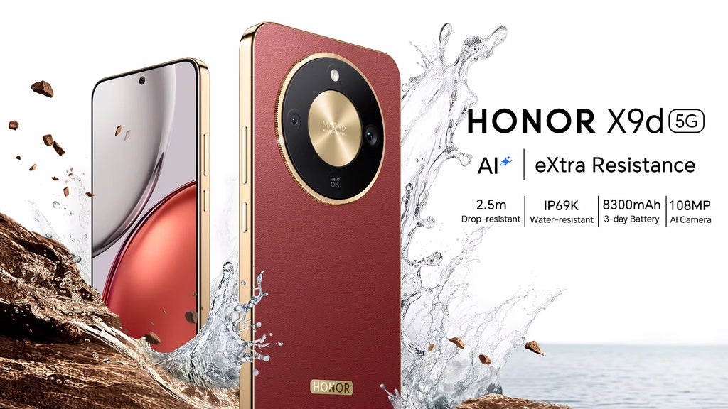 2025 New HONOR X9d 5G Global Version 6.79" 120Hz Super AMOLED Display 108MP OIS Cameras 8300mAh 3-day Battery Android15 Dual SIM