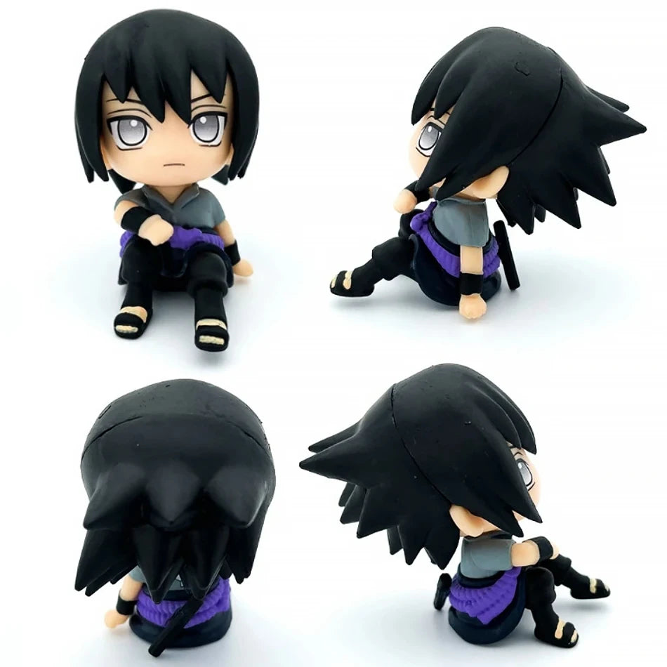 HOT Naruto Anime Figure Naruto Kakashi Action Figure Q Version Kawaii Sasuke Itachi Figurine Car Decoration Collection Model Toy