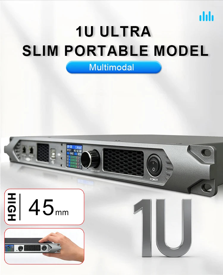 Paulkitson Professional 4channel Digital Power Amplifier Silicon Carbide Class D Power Amplifier Stable 2Ω 4x6800w For Speakers
