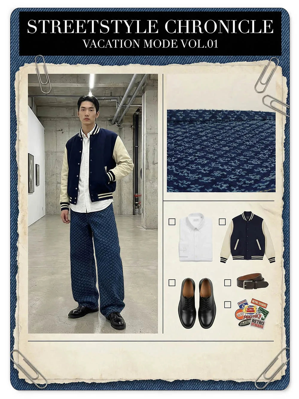 LIYS Trendy Japanese-Korean Jacquard Blue Baggy Straight Leg Jeans American Retro Daily Casual  Wide-leg Denim Pants Unisex