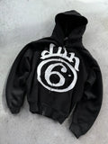 Y2K Clothing New Fashion Letter Embroidery Patch Zipper Hooded Sweater Men Gothic Harajuku Hip Hop Popular Casual Sweatshirt
