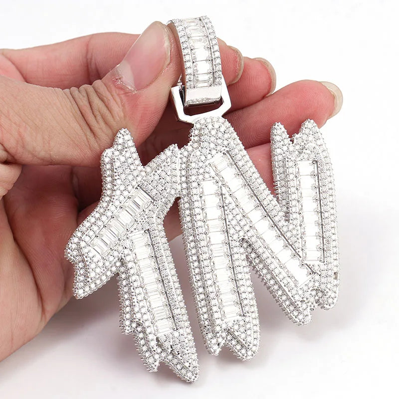 Provence Letter Pendant for Men Moissanite Miami Fashion Pendant for Women Hip Hop Pendant Custom Jewelry