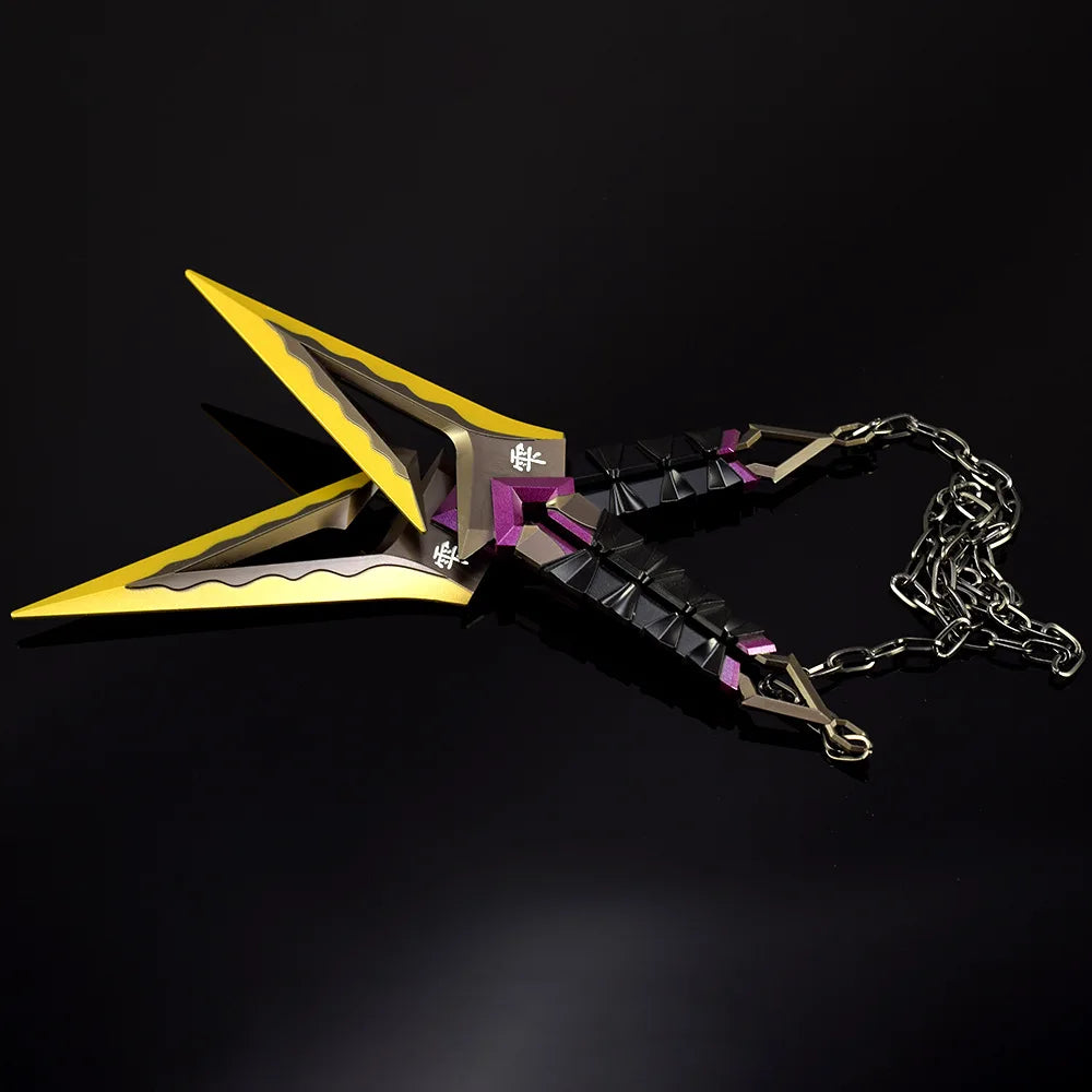 8.6inch Metal Katana Kunai Syuriken Ninja Star Knife Anime Valorant Cosplay Sword Real Size Japanese Katana Samurai Sabre Toy