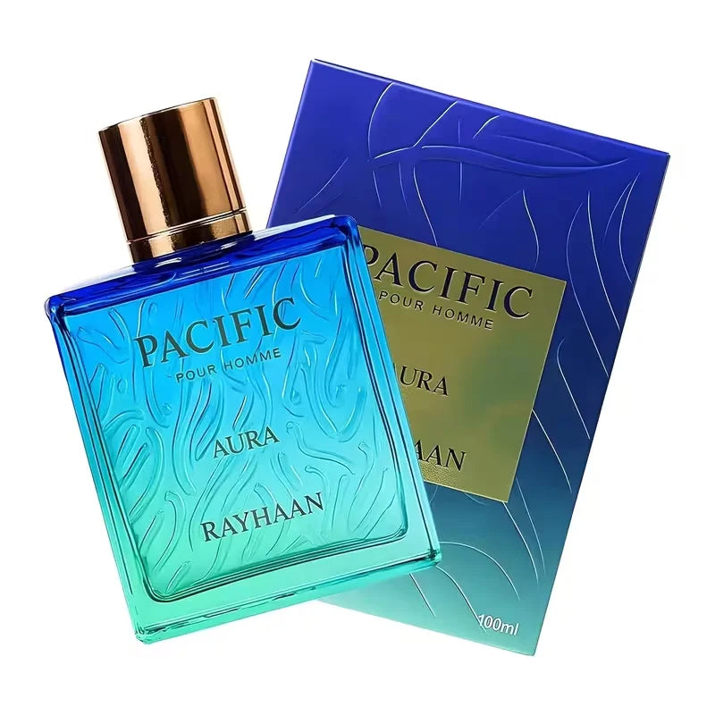 Rayhaan Pacific Aura - Citrus 3.4 Ounce, Aromatic, Mint, Amber, Fresh - Eau De Parfum Spray For Men | 100 Ml Liquid Volume