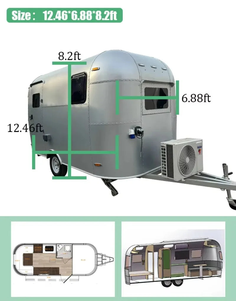 Customized Mobile Home Caravan Factory's NEW Design Expandable Container House Trailer for Travel on Sale