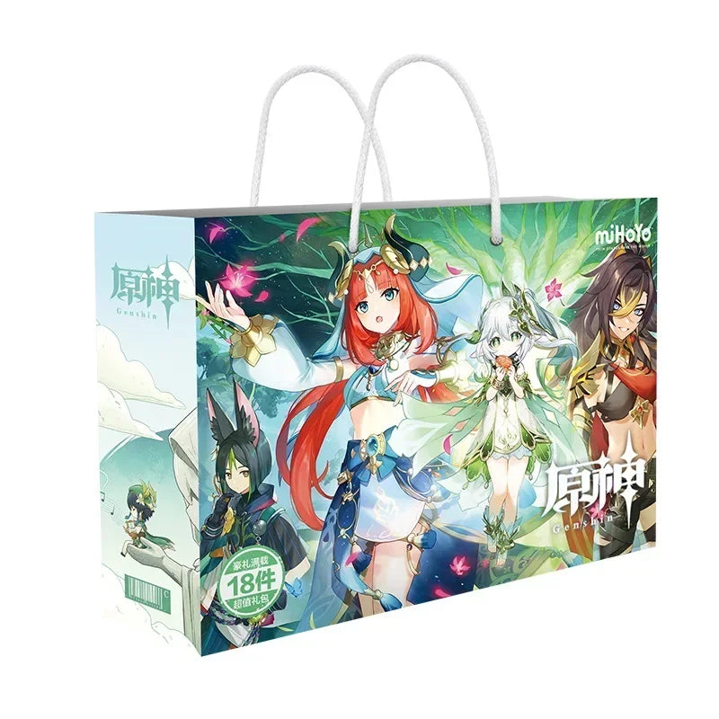 Anime Lucky Gift Bag Stray dogs ONE PIECE Genshin Impact Collection Toy Include Postcard Poster Bookmark Sleeves