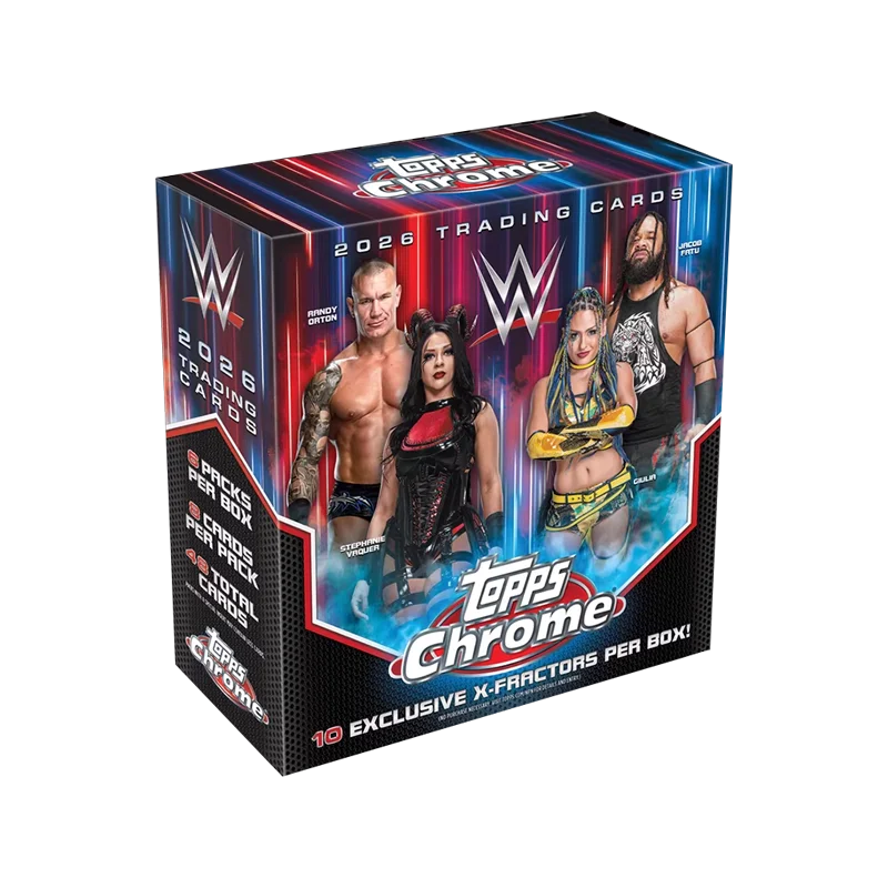 2026 Topps Chrome WWE Card Mega Mystery Box Genuine Trading Cards Game Toys Holiday Birthday Gifts for Boys Girls