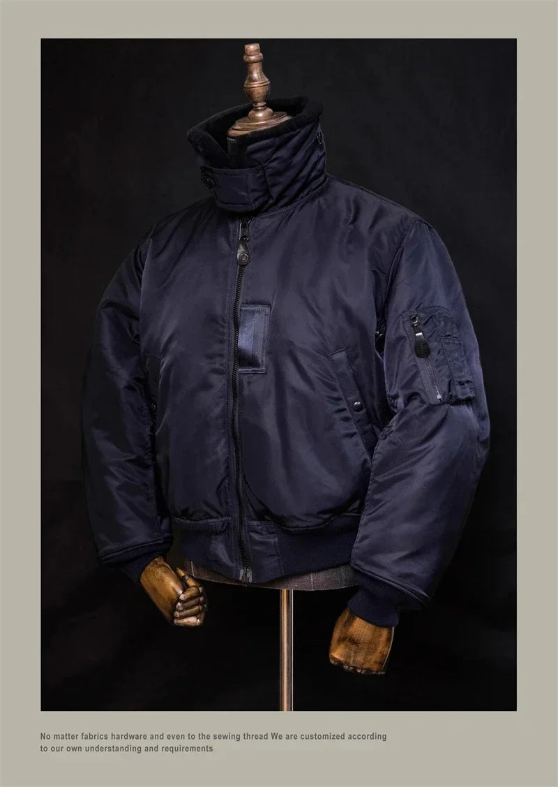 Flight Red Tornado B-15C Jacket Heavy Duty Wool Insulated Coat Winter Men Windbreaker With Fur Collar 2026ss design