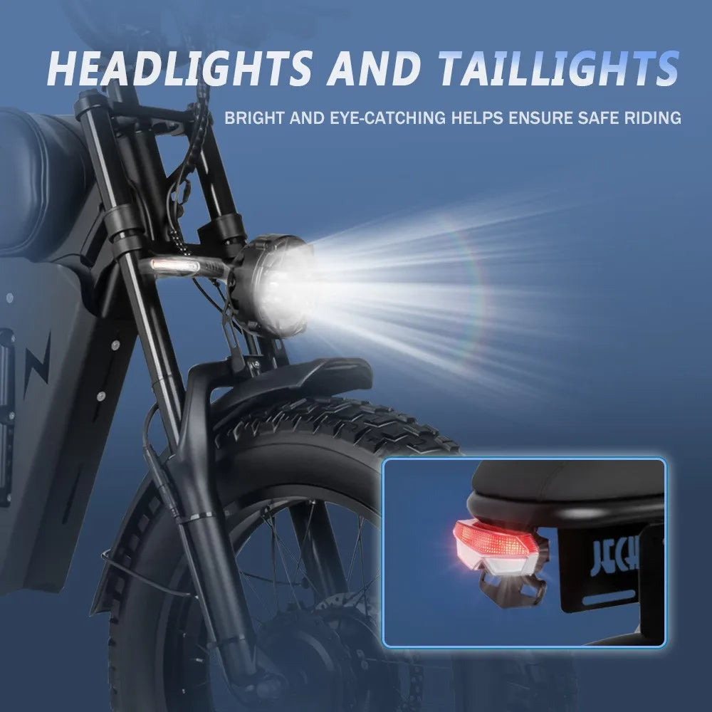 6000W 20inch Fat Tire Electric Motorbike Off Road 60V 43AH E-bike CHEEVALRY GT20