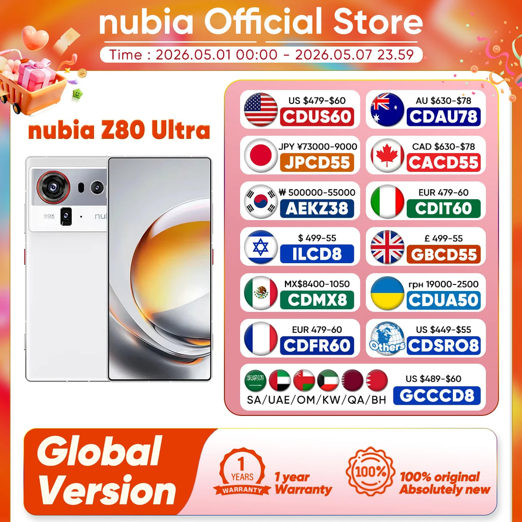 nubia Z80 Ultra 2025 New Version 1.5K 144Hz Display Snapdragon 8 Elite Gen 5 90W Fast Charge 7200mA Original Authentic Smartphon