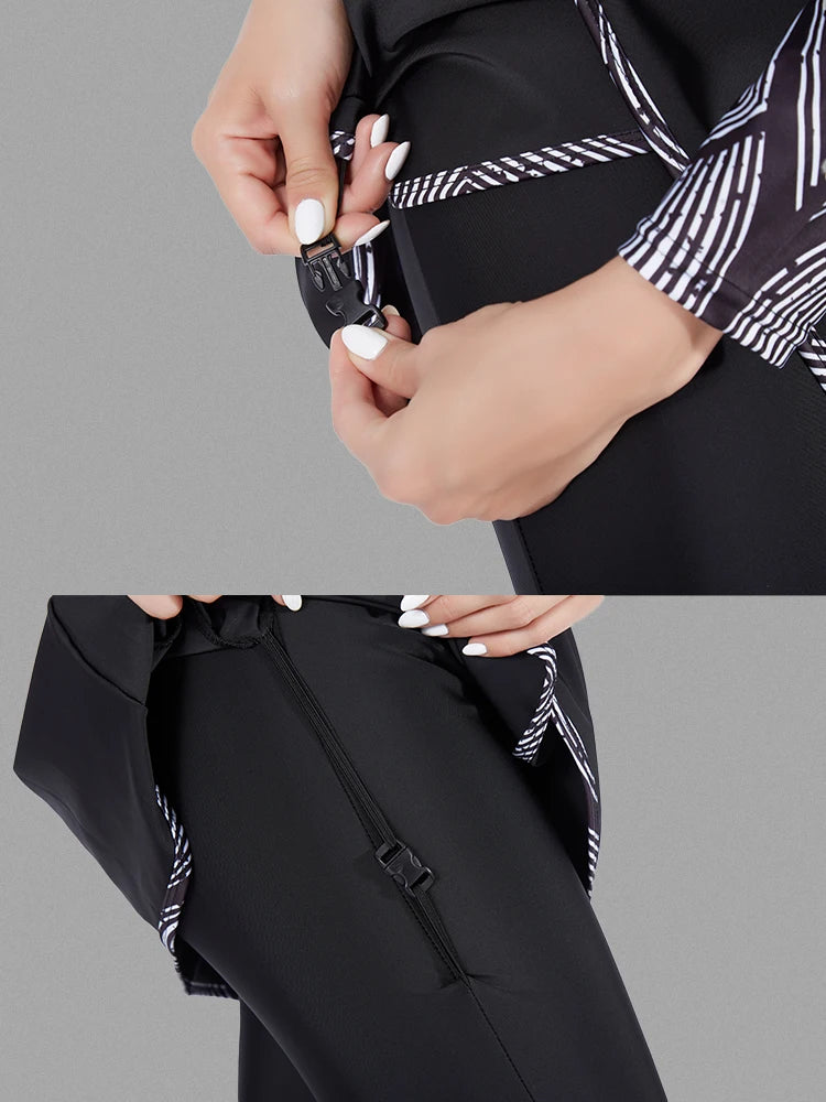 New Burkini Femmes Muslim Swimwear Women Modest Hijab Long Sleeves Sport Swimsuit Islamic Bathing Suit, Quick Drying, UPF50+