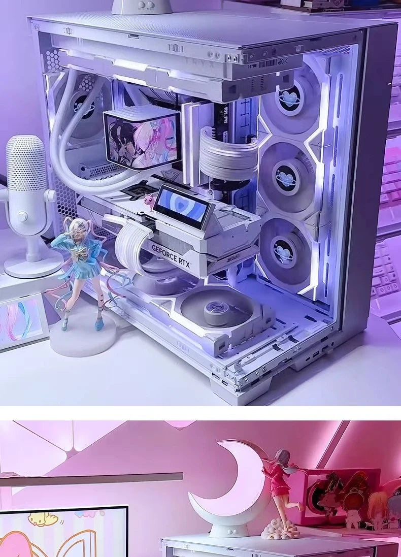 O11D EVO pure white high-end sea view room computer host 9800X3D high-value desktop computer