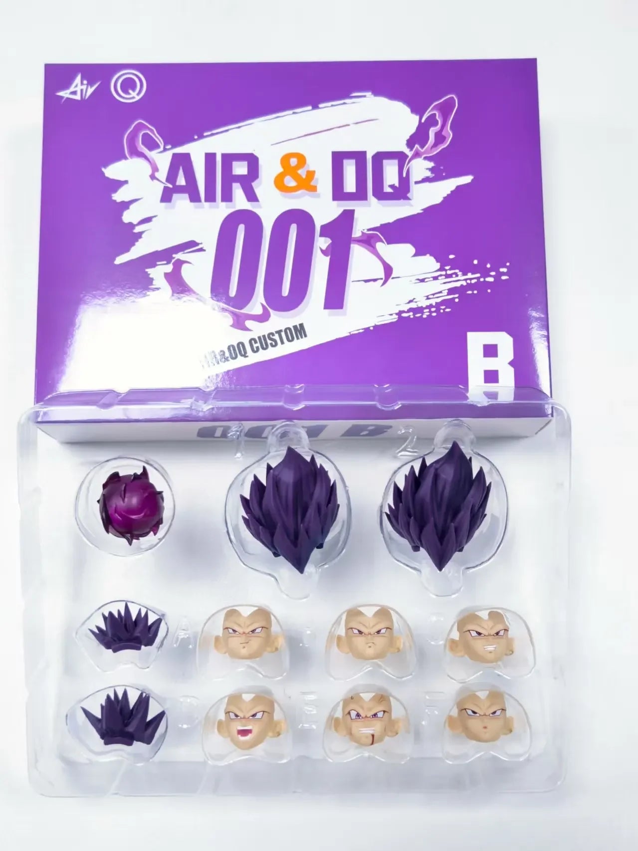 Air&OQ Studio Dragon Ball Z Shf Super Saiyan SSJ Majin Vegeta Custom Heads Head Accessories Action Figures Air&OQ001 A B C Toys