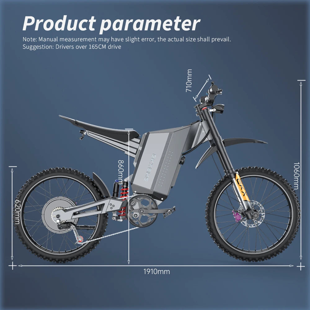 SLDBK GTS X22 Off-Road Electric Bike 85Kmh 8000W Brushless Motor E-bike 72V30AH Lithium Battery Ebike Adult Electric Motorcycle