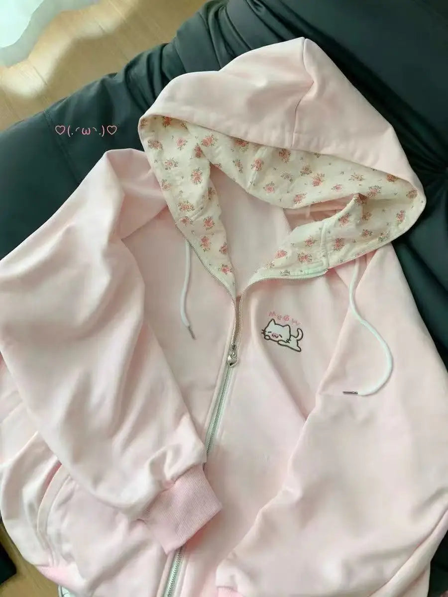 American Vintage Japanese Jacket Hooded Women 2026 Cotton Coats Outwear Design Subculture Gothic Sweatshirts Harajuku