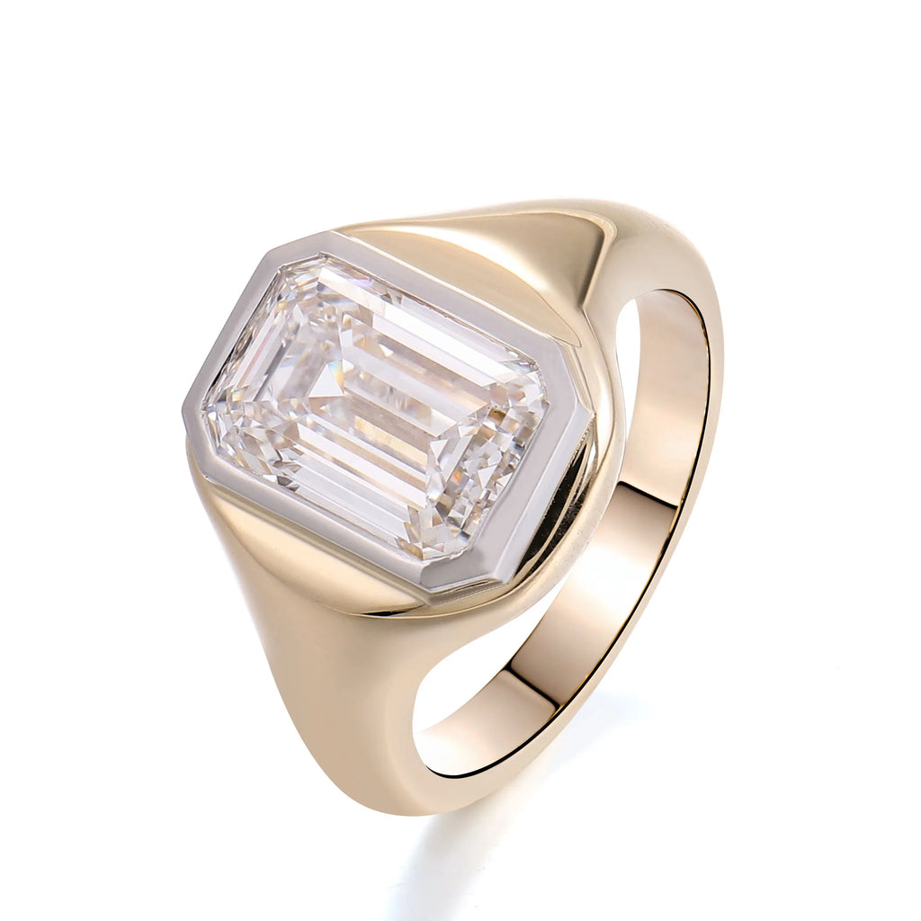 Provence platinum 14K 18K gold ring 3ct E VS2 Lab Diamond Emerald weeding rings for women men Customized Promise Engagement Ring