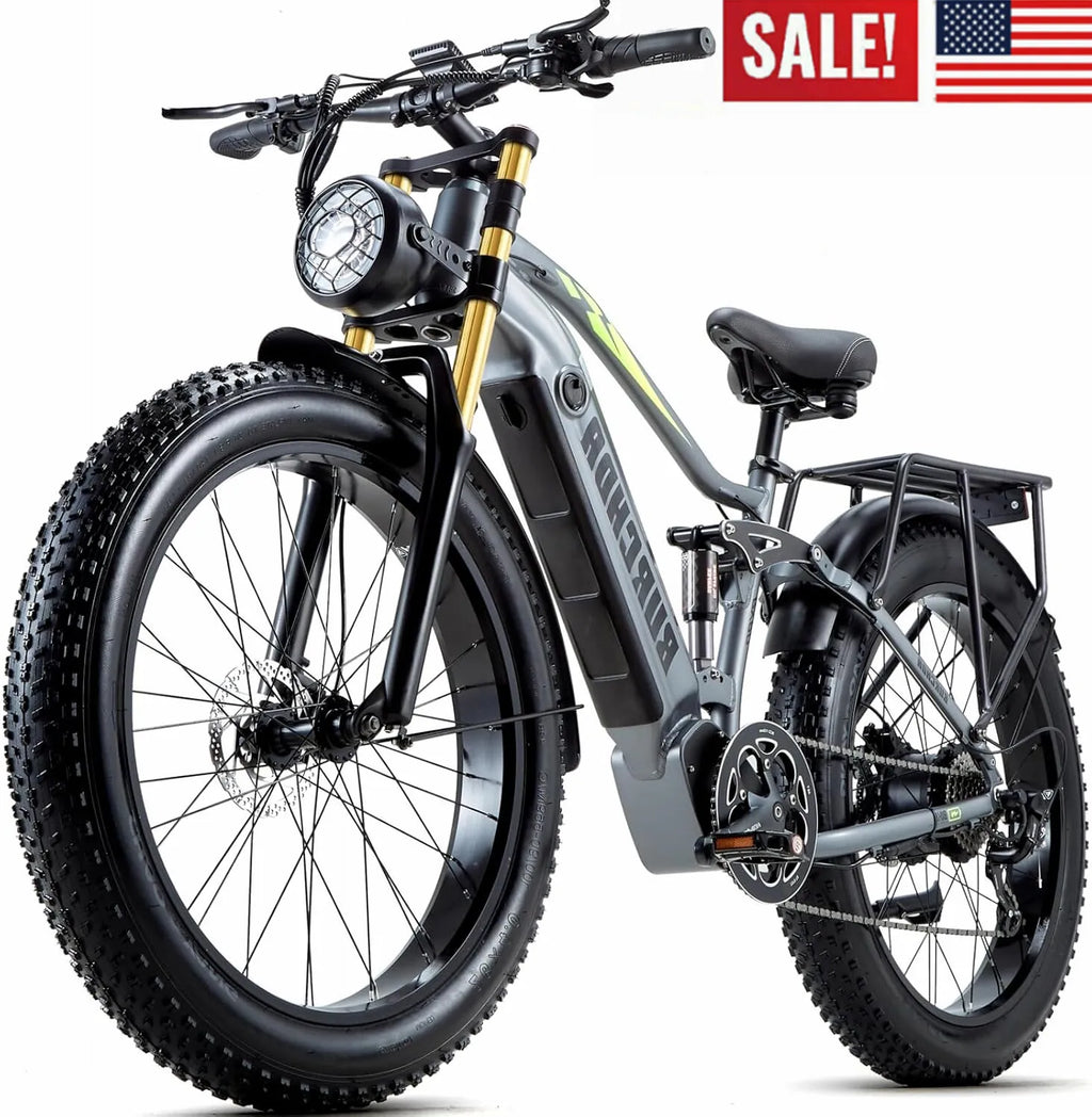 26" Electric Bike 1000W E-Bike For Adults Rear Motor Bicycle  28mph Fat Tyre
