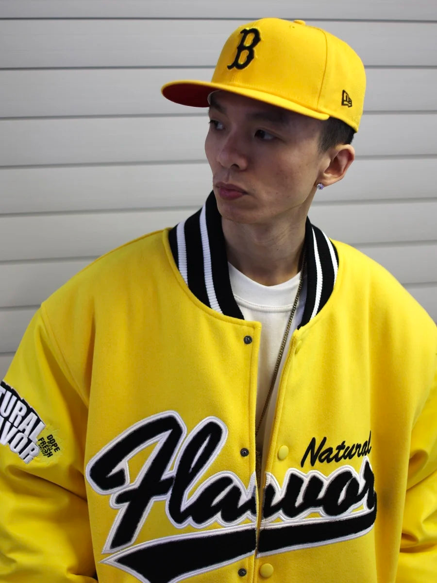 ACUSA Sports 0th Anniversary Baseball Jaet Loose Fit Hip Hop Sle Youth Casual Cotton Woolen Coat Printed Design
