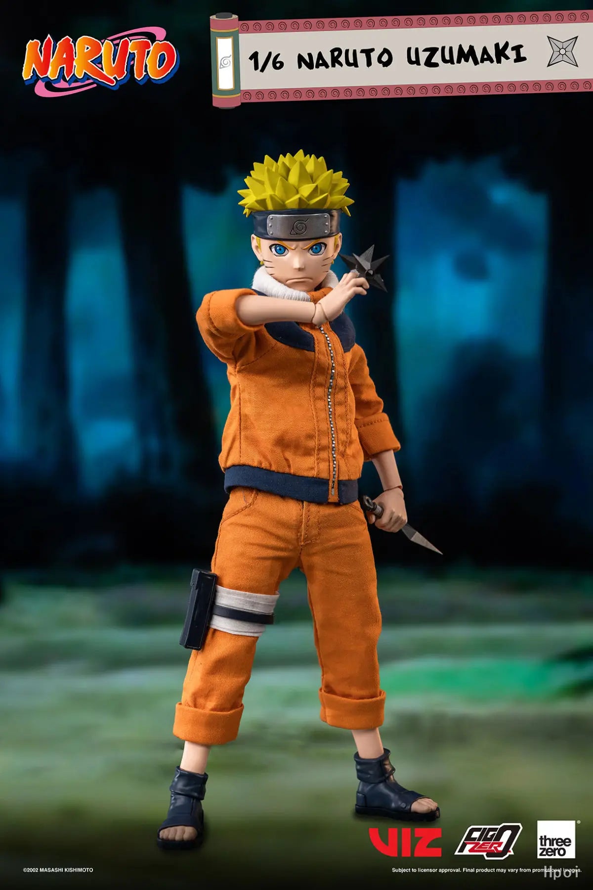 Threezero Genuine FigZero Series Naruto Uzumaki Kakashi Hatake Uchiha Sasuke Japanese Anime 1/6 Scale Action Figures Model Toys