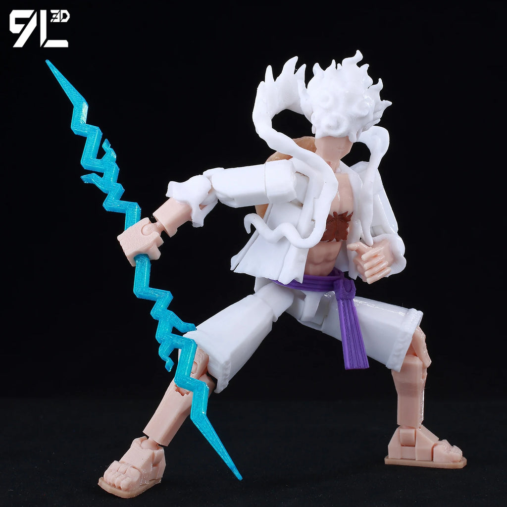 9L3D Printed Anime One Piece Naruto Demon Slayer Dummy13 Lucky T13 Movable Shapeshift Action Figures Mannequin Toys Collectors