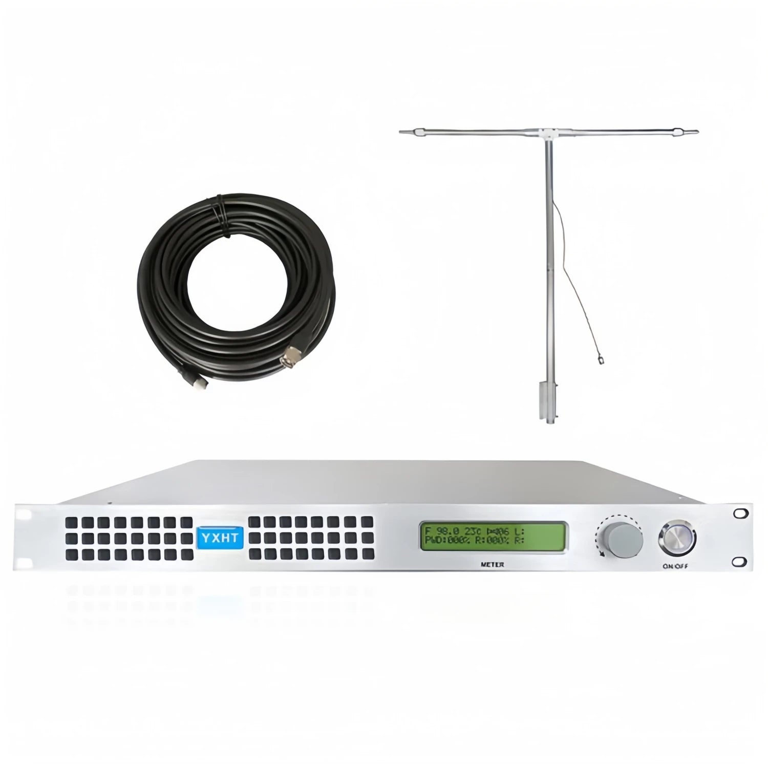 110V/220V YXHT-100W FM Transmitter, Stable Performance, Energy-Saving, Low Noise, MPX Input for Radio Broadcast, Hotel Lobby