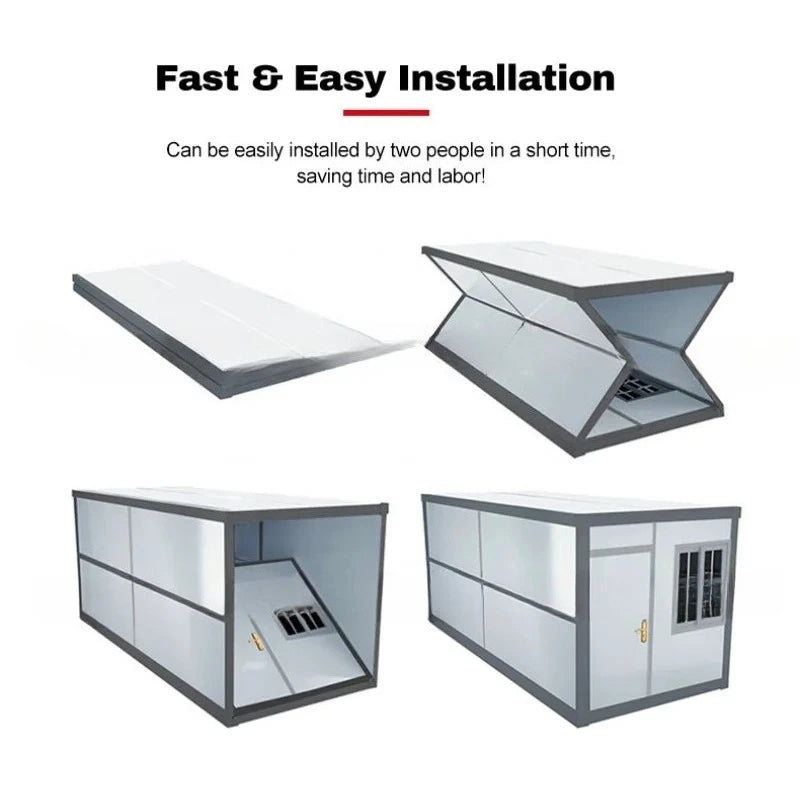 Foldable Luxury Container Folding House custom.New Expandable Dormitories Portable Office Movable Camping Prefabricated