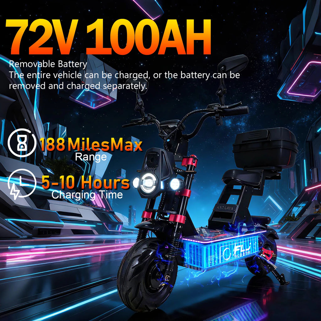 K13 Ultra 12000W Electric Scooter with 72V 100AH Big Battery APP/NFC fast speed Fat Wheel E Scooters