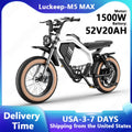 E-Bike 1500W Motor 52V20AH All-terrain Fully Suspended Off-road Motorcycle Electric Bike 20*4.0-inch Fat Tire  Electric Bicycle