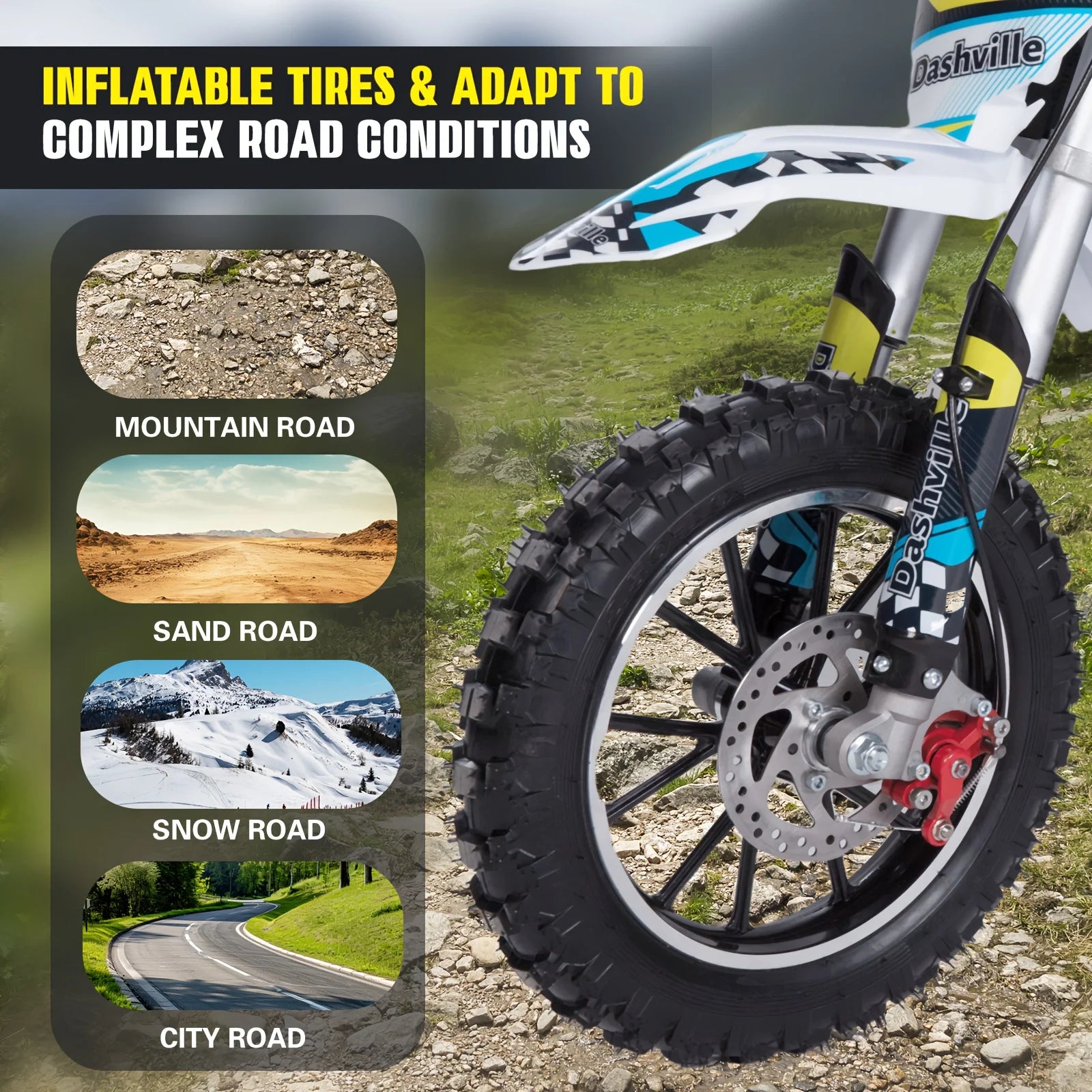 58Cc Dirt Bike, 4-Stroke Gas Powered Mini Pit Bike, Gas Dirt Bike for Children, Mini Motorcycle, Off-Road Bike, Holiday Present,