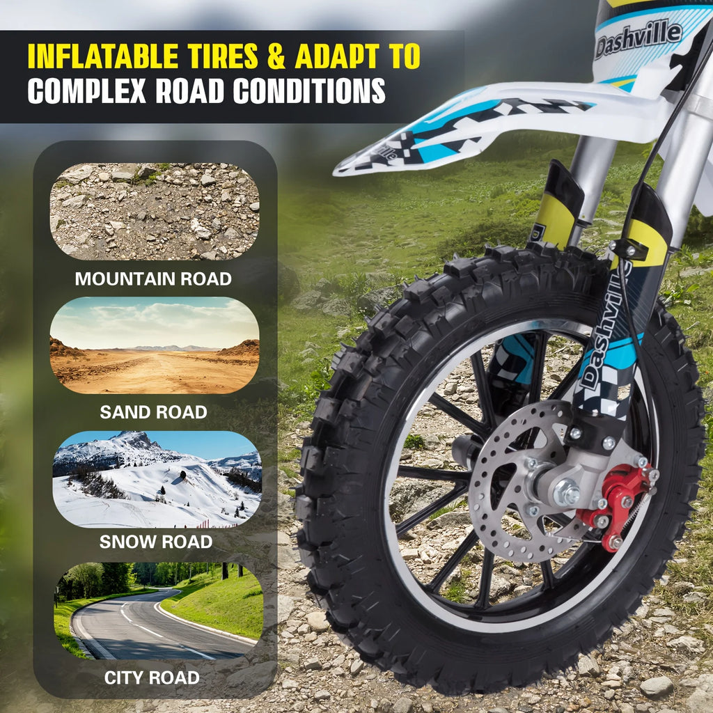 58Cc Dirt Bike, 4-Stroke Gas Powered Mini Pit Bike, Gas Dirt Bike for Children, Mini Motorcycle, Off-Road Bike, Holiday Present,