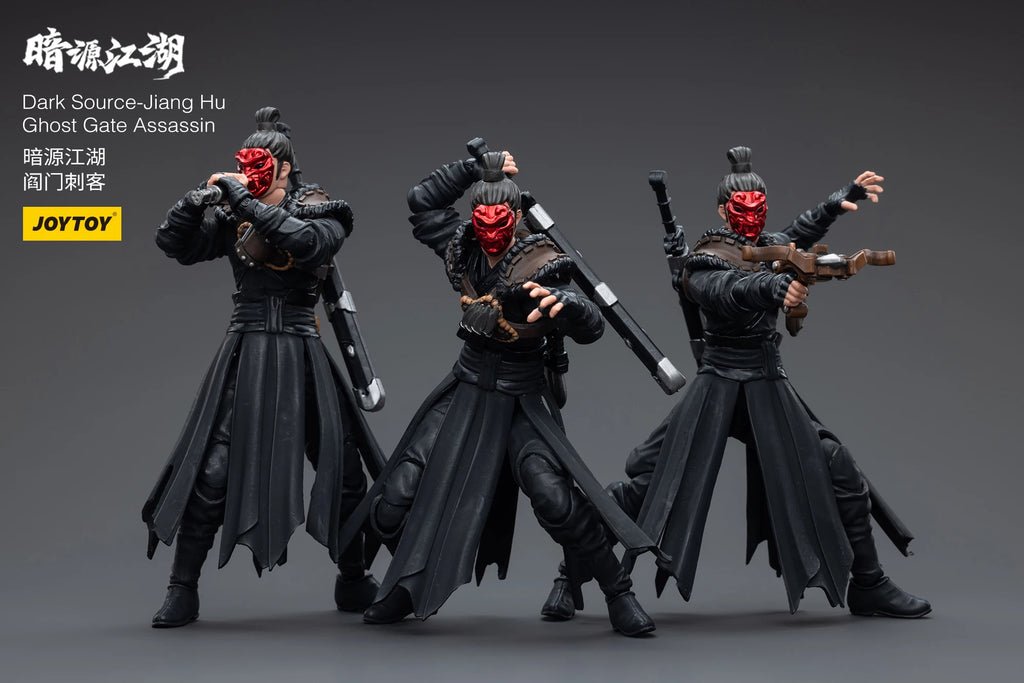 1/18 JOYTOY Action Figure (3PCS/SET) Dark Source Jianghu Ghost Gate Assassin Anime Model Toy