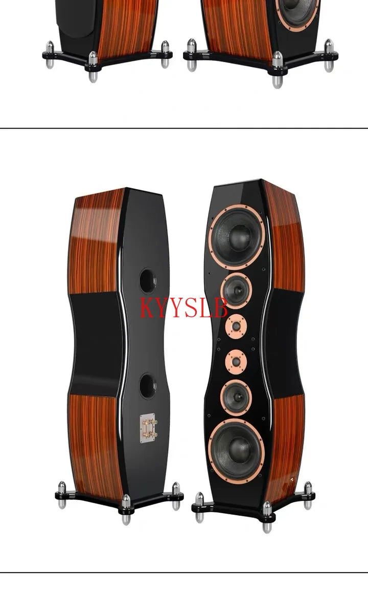 400W Dual 10-inch High-power Floor-standing Speakers Carbon Fiber Units High-fidelity Passive Speakers Home Front Audio 4ohm