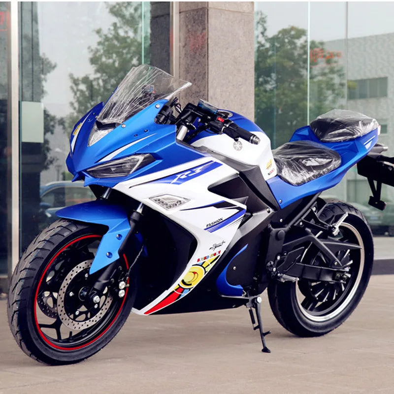 Factory Cheap High Speed V6/R3 Customized 15000 Watts 8000 Watt Racer Motorcycle Electric Scooter Racing Motorcycle Adults 72v