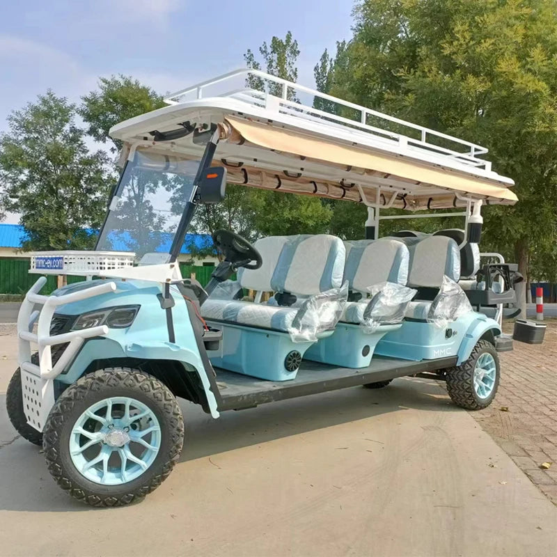 Top Sales Newest Adult 48V 60V 72V Electric Golf Buggy 4 Wheel 2/4/6/8 Seater Off Road Car Electric Golf Cart