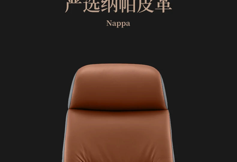 Italian Light Luxury Chiar Leather Boss Office Cowhide Comfortable President Chair Swivel Computer Silla Oficina Furniture