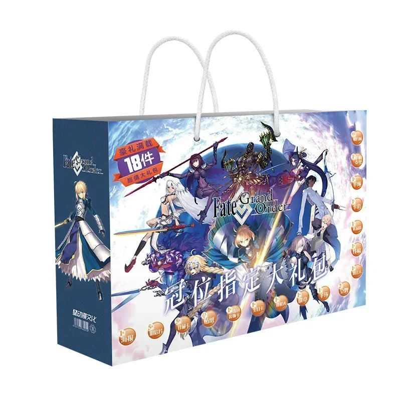 Anime Lucky Gift Bag Stray dogs ONE PIECE Genshin Impact Collection Toy Include Postcard Poster Bookmark Sleeves