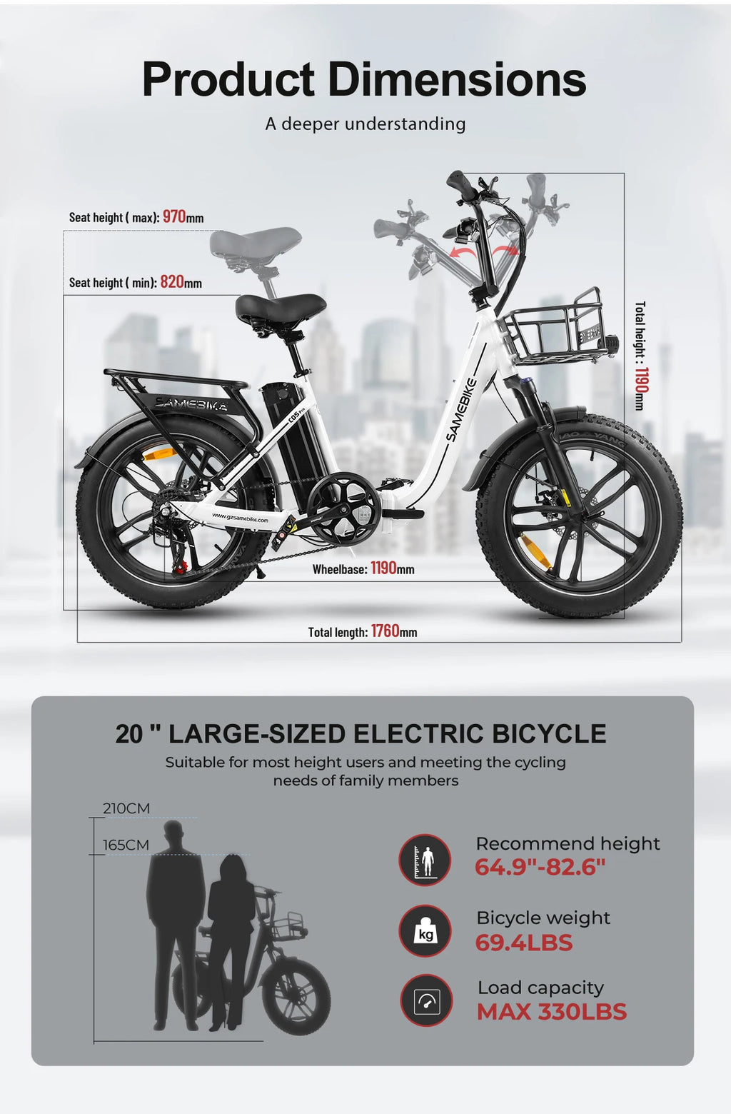 Folding E-bike 500W Brushless Motor 36V13AH Battery Electric Bike Alluminum Alloy All Terrain 20*4Inch Fat Tire Electric Bicycle
