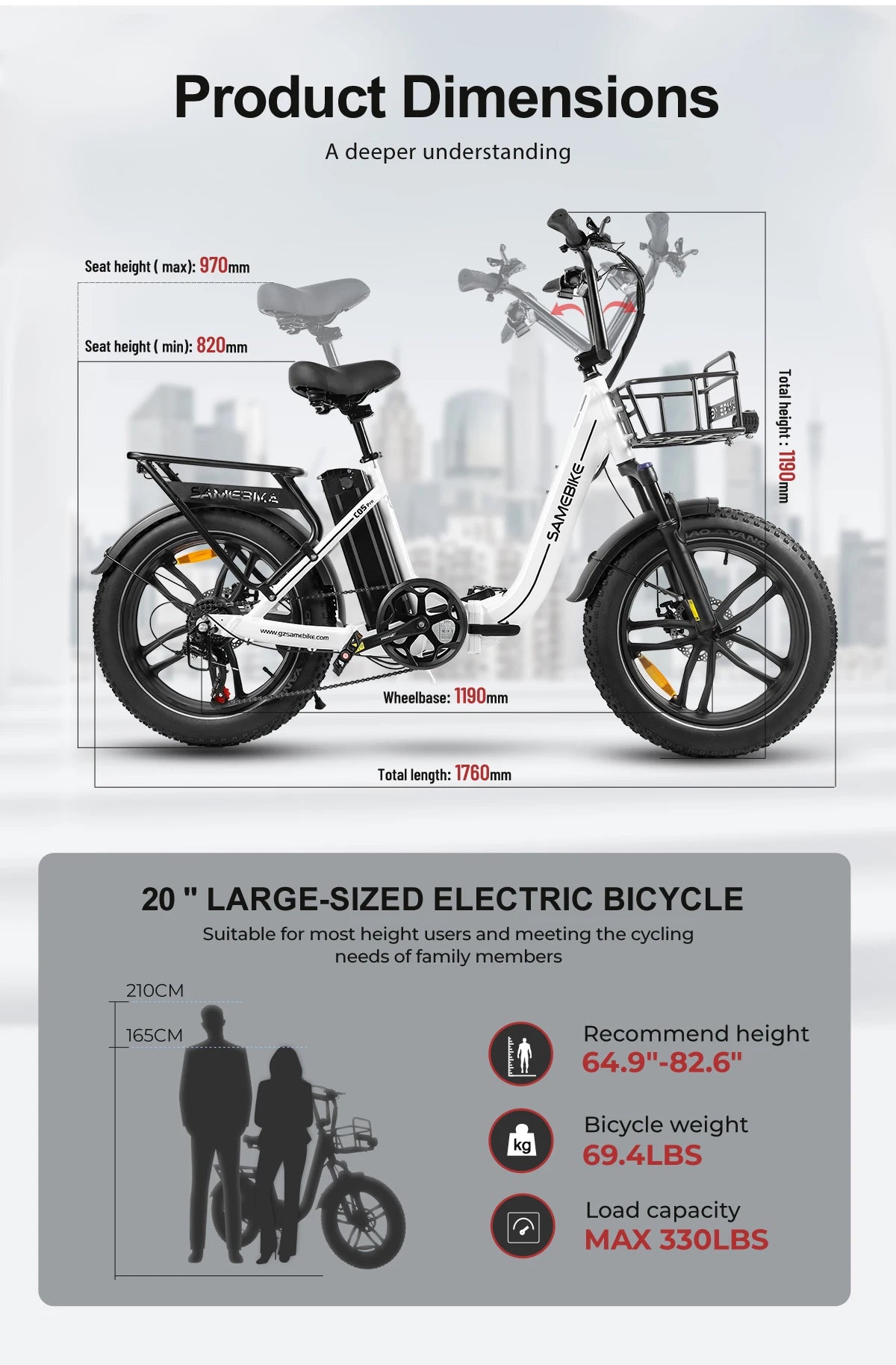 Folding E-bike 500W Brushless Motor 36V13AH Battery Electric Bike Alluminum Alloy All Terrain 20*4Inch Fat Tire Electric Bicycle