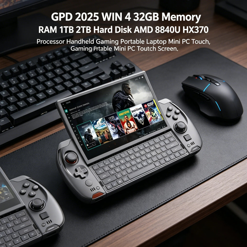 GPD 2025 WIN 4 32GB Memory RAM 1TB 2TB Hard Disk AMD 8840U HX370 Processor Handheld Gaming Portable Laptop Mini PC Touch Screen