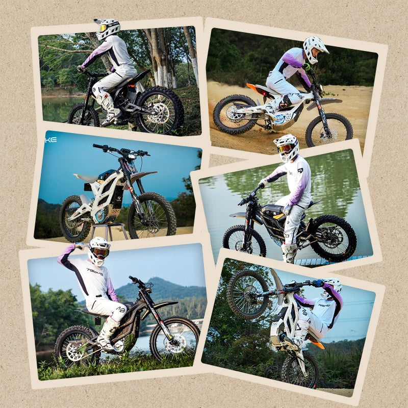 ATV&UTVFalcon-GT Electric Dirt Bike 72V Full Suspension Aluminum Alloy Frame up to 95km/h & 120km Range Off-Road Motorcycles