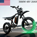 20" Electric Mountain Bike 3000W 48V 20AH Fat Tire E-Bike 45MPH for Adults
