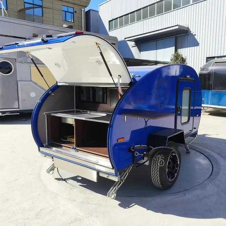 Small Car House Off-road Camping Teardrop  Travel Trailer Caravan Motorhome Camper Van Mini RV Caravan for Sale Malaysia